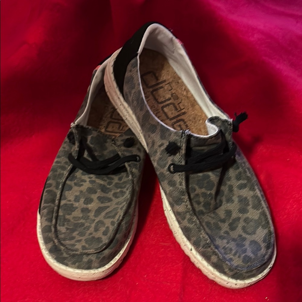 Hey Dude Wendy Leopard Print Shoes